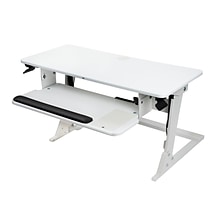 3M™ Precision Standing Desk 35W Manual Adjustable Desk Riser with Gel Wrist Rest and Precise™ Mouse