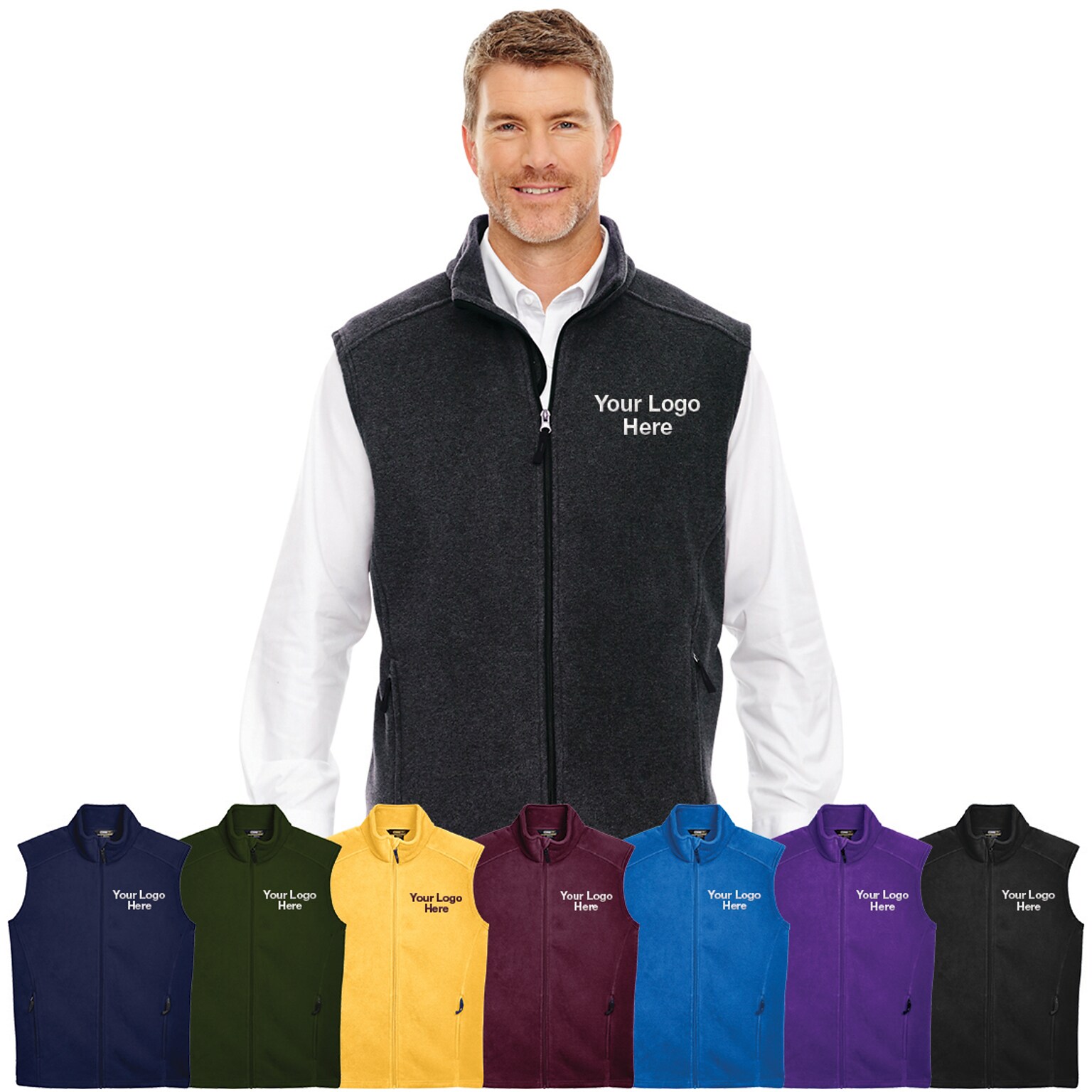 Custom Core 365 Embroidered Fleece Vest