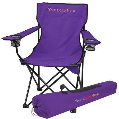 Custom Full Color Folding Chair With Carrying Bag