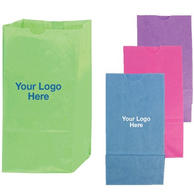 Custom Colored Paper Gift Bags; 9-5/8x6, (QL48392)
