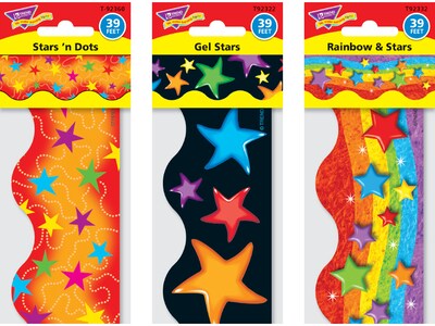 TREND Enterprises, Inc. Terrific Trimmers 39" x 2.25" Borders, Stars 12/Pack (T09211)