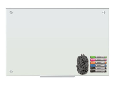 U Brands Glass Dry-Erase Whiteboard, 3 x 2 (3970U00-01)