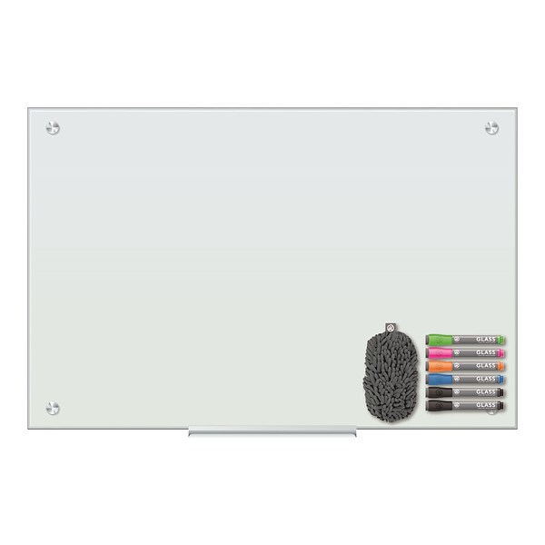 U Brands Glass Dry-Erase Whiteboard, 3 x 2 (3970U00-01)