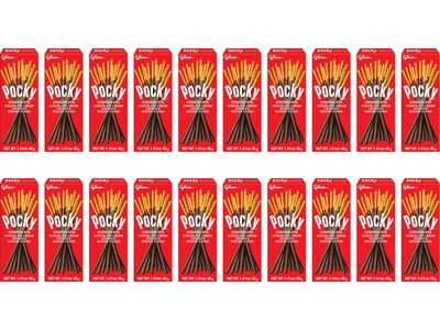 Pocky Biscuit Stick, Chocolate, 1.41 Oz., 20 Boxes/Carton (GU15004-1)