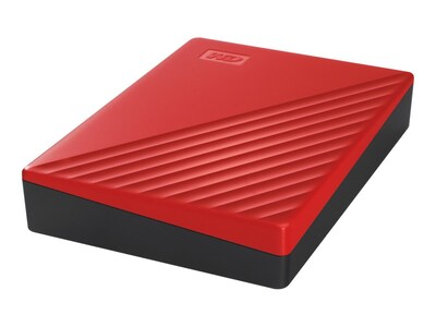 WD My Passport 4TB USB 3.2 Gen 1 External Hard Drive, Red (WDBPKJ0040BRD-WESN)