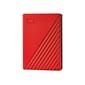 WD My Passport 4TB USB 3.2 Gen 1 External Hard Drive, Red (WDBPKJ0040BRD-WESN)