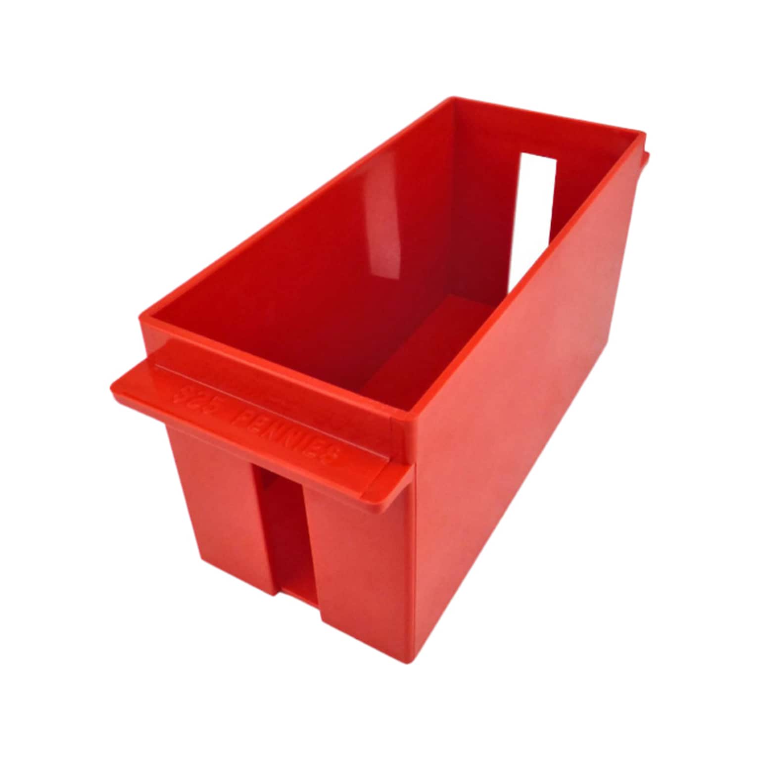 CONTROLTEK $25 Pennies Tray, 1 Compartment, Red (560162)