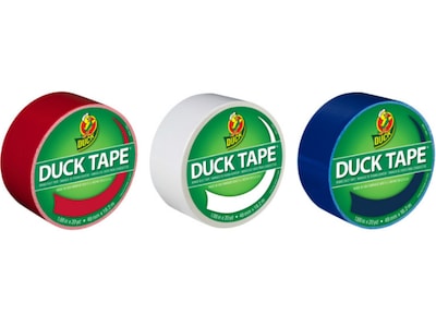 Duck Heavy Duty Duct Tape, 1.88 x 20 Yds., Assorted Colors, 3 Rolls/Pack (DUCKUSA3PK-STP)