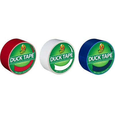 Duck Heavy Duty Duct Tape, 1.88 x 20 Yds., Assorted Colors, 3 Rolls/Pack (DUCKUSA3PK-STP)