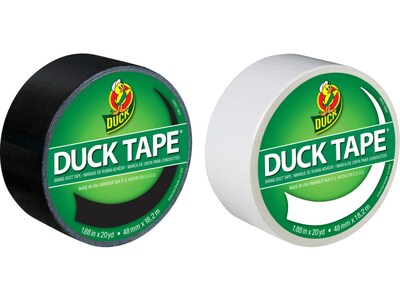 Duck Heavy Duty Duct Tape, 1.88 x 20 Yds., Assorted Colors, 2 Rolls/Pack (DUCKBW2PK-STP)