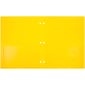 JAM Paper Heavy Duty 3 Hole Punch Two-Pocket Plastic Folders, Yellow, 6/Pack (383HHPYEB)