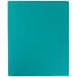 JAM Paper Heavy Duty 2-Pocket Folder, Teal Blue, 6/Pack (383hted)