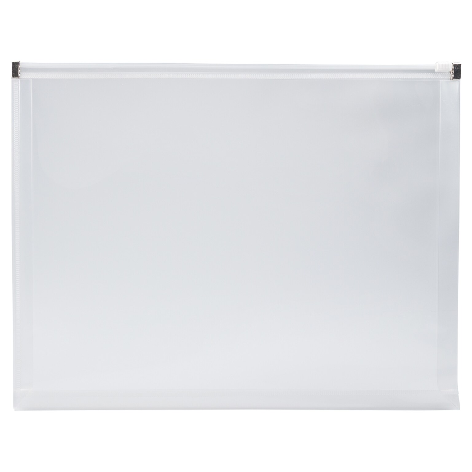 JAM Paper Plastic Envelopes with Zip Closure, Letter Size, Clear, 12/Pack (218Z1CL)