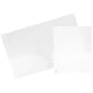 JAM Paper Heavy Duty 3 Hole Punch Two-Pocket Plastic Folders, Clear, 108/Pack (383HHPCLA)