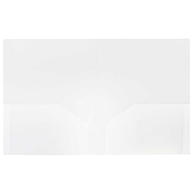 JAM Paper Heavy Duty 2-Pocket Folder, Clear, 108/Box (3383HCLB)