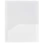 JAM Paper Heavy Duty 2-Pocket Folder, Clear, 108/Box (3383HCLB)