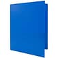 JAM Paper Heavy Duty 2-Pocket Folder, Blue, 108/Carton (383HBUB)