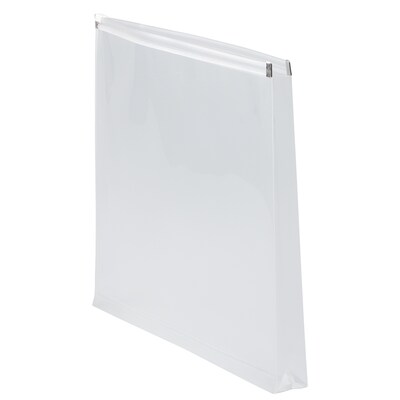 JAM Paper Plastic Envelopes with Zip Closure, Letter Size, Clear, 12/Pack (218Z1CL)