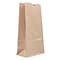 JAM Paper Kraft Lunch Bags, 8 x 4.25 x 2.25, Brown, 25/Pack (690KRBR)