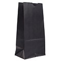 JAM Paper Kraft Lunch Bags, Medium, 5 x 9.75 x 3, Black, 25/Pack (691KRBL)