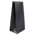 JAM Paper Kraft Lunch Bags, Large, 6 x 11 x 3.5, Black, 25/Pack (692KRBL)