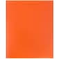 JAM Paper Heavy Duty Two-Pocket Plastic Folders, Orange, 108/Pack (383HORB)