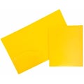 JAM Paper Heavy Duty Matte 2-Pocket Folder, Yellow, 108/Box (383HYEB)