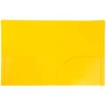 JAM Paper Heavy Duty Matte 2-Pocket Folder, Yellow, 108/Box (383HYEB)