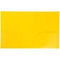 JAM Paper Heavy Duty Matte 2-Pocket Folder, Yellow, 108/Box (383HYEB)