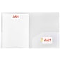 JAM Paper Heavy Duty 2-Pocket Presentation Folders, Clear, 6/Pack (3383HCL)