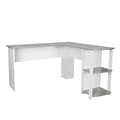 Techni Mobili 51 Mixed Materials L-Shaped Desk, Gray (RTA-8413L-GRY)