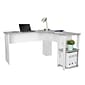 Techni Mobili 51" Mixed Materials L-Shaped Desk, Gray (RTA-8413L-GRY)