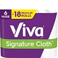 VIVA Signature Cloth Choose-A-Sheet Kitchen Rolls Paper Towels, 1-Ply, 165 Sheets/Roll, 6 Rolls/Pack (49634)