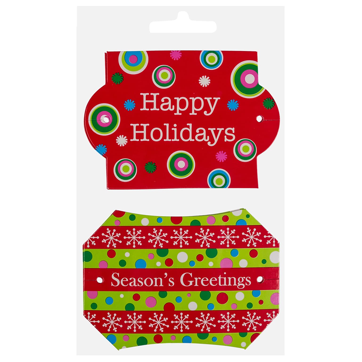 JAM Paper Holiday Package Tags, Assorted, 4/Pack (36893)