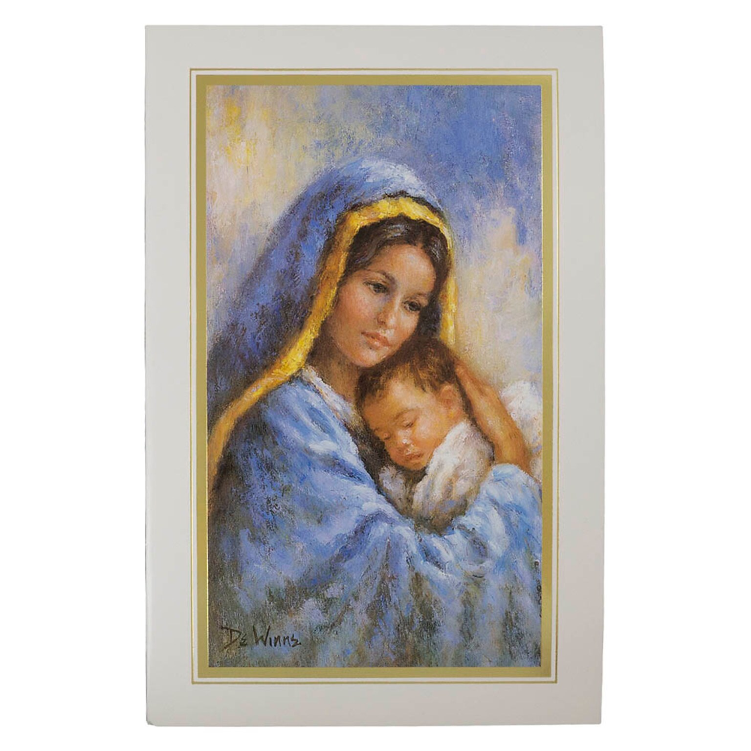JAM Paper® Christmas Cards Set, Modern Virgin Mary, 10/Pack (8156225)