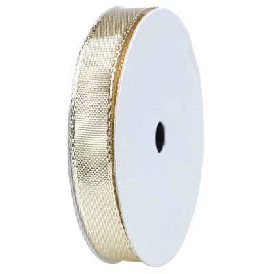 JAM Paper® Wire Edged Ribbon, 1/2 Inch x 3 Yards, Gold, Sold Individually (2210216379)