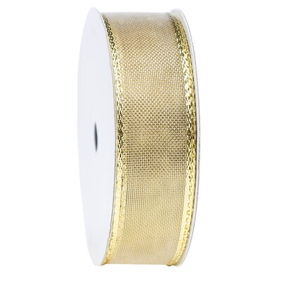 JAM Paper Wire Edged Ribbon, Gold (2210216378)