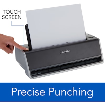 Swingline® Commercial Electric 2-Hole Punch, 28 Sheet Capacity, Black(A7074532)