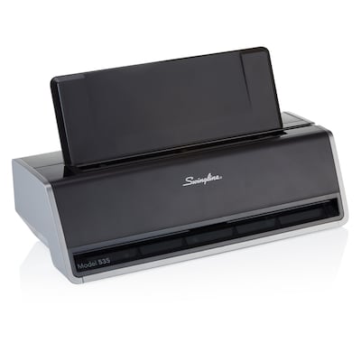 Swingline® Commercial Electric 3-Hole Punch, 28 Sheet Capacity, Black (A7074535B)