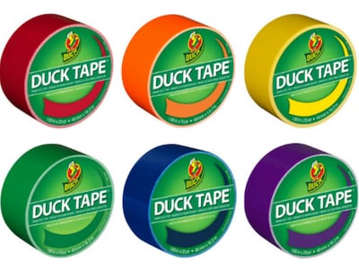 Duck Heavy Duty Duct Tapes, Assorted Colors, 6 Rolls/Pack (DUCKRNBW6PK-STP)