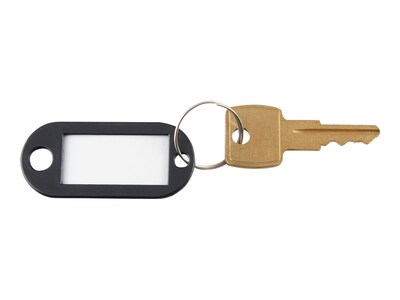 Advantus 1-Key Tags, Black, 6/Pack (KEY98017)