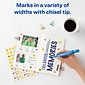 Avery Marks A Lot Tank Permanent Markers, Chisel Tip, Blue, 12/Pack (AVE07886)