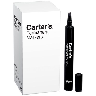 Avery Marks A Lot Tank Permanent Markers, Chisel Tip, Black, 36