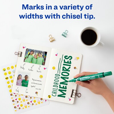 Avery Marks A Lot Tank Permanent Marker, Chisel Tip, Green (08885)