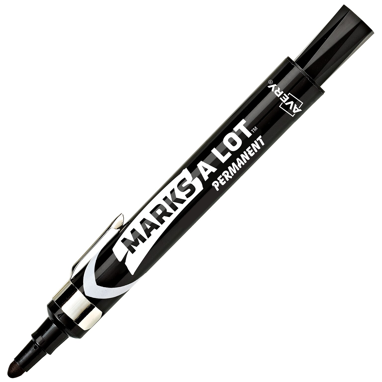 Avery Marks A Lot Tank Permanent Marker, Bullet Tip, Black (24878)