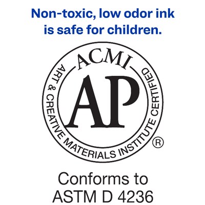 Avery Marks A Lot Tank Permanent Markers, Chisel Tip, Assorted, 4/Pack (07905)