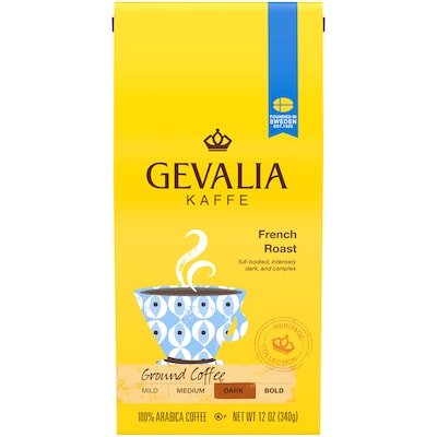 Gevalia Kaffe French Roast Coffee, Dark Roast, 12 oz. Bag (GEN04352)