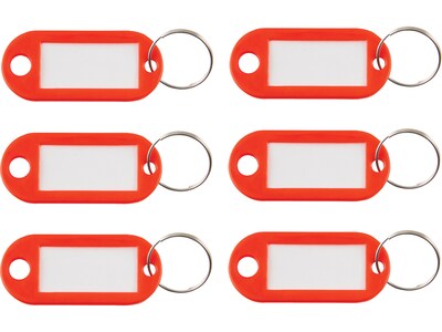 Advantus 1-Key Tags, Red, 6/Pack (KEY98018)