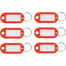 Advantus 1-Key Tags, Red, 6/Pack (KEY98018)