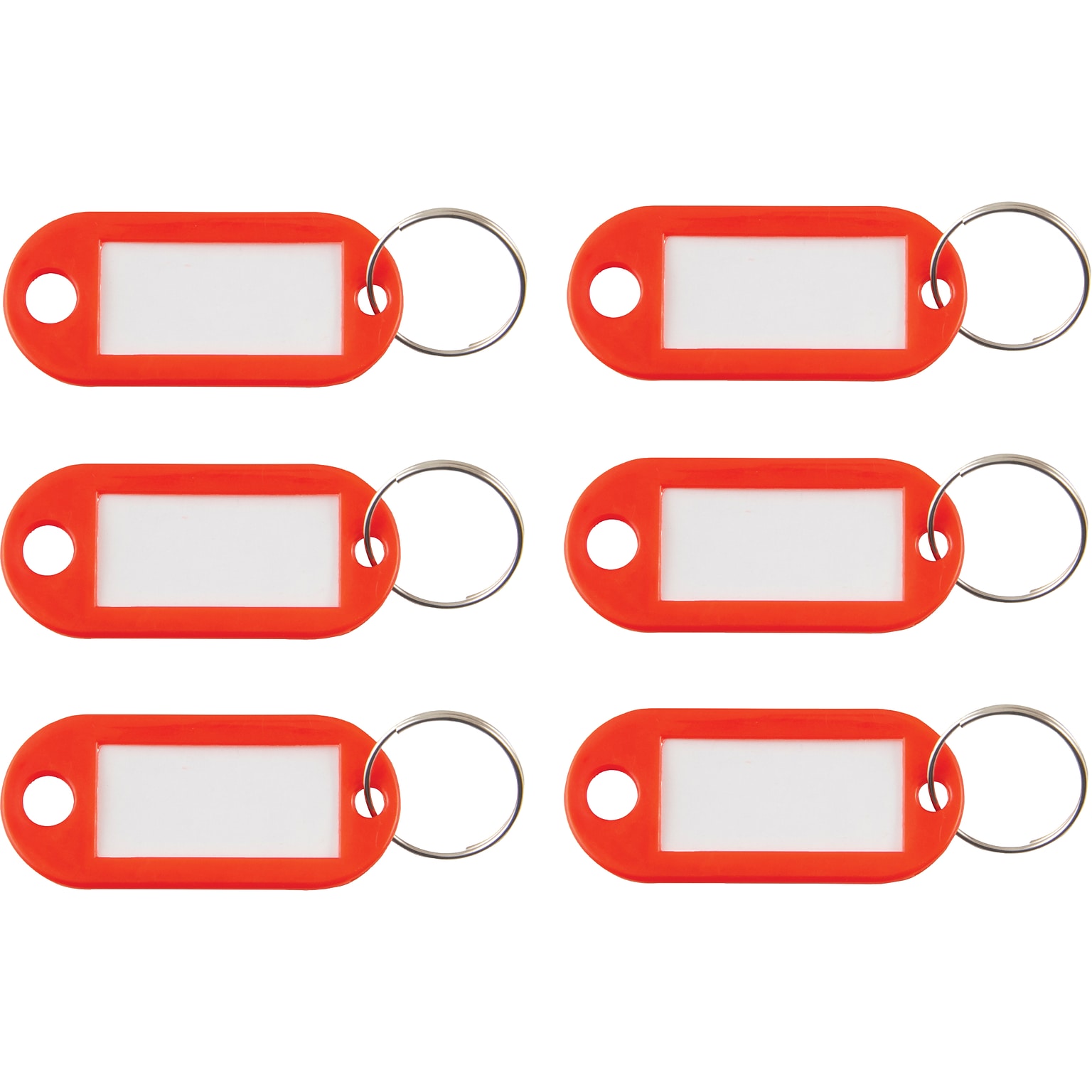 Advantus 1-Key Tags, Red, 6/Pack (KEY98018)